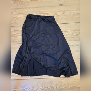 Black Asymmetrical Stretch Skirt Pull-On Waist Size L